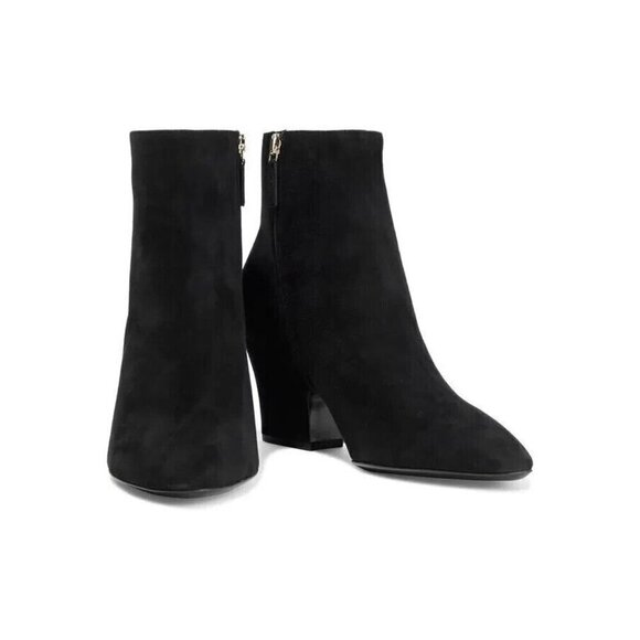 Salvatore Ferragamo Shirin Suede Ankle Boots US 4.5 34.5 Black New - Picture 12 of 14